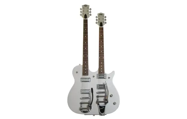 Gretsch G5566 Jet Double Neck, Silver