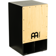 MEINL Bass Cajon Black,  Frontplate American White Ash