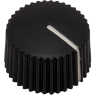 Knob - Vintage "cupcake" style, set screw, brass insert, Black
